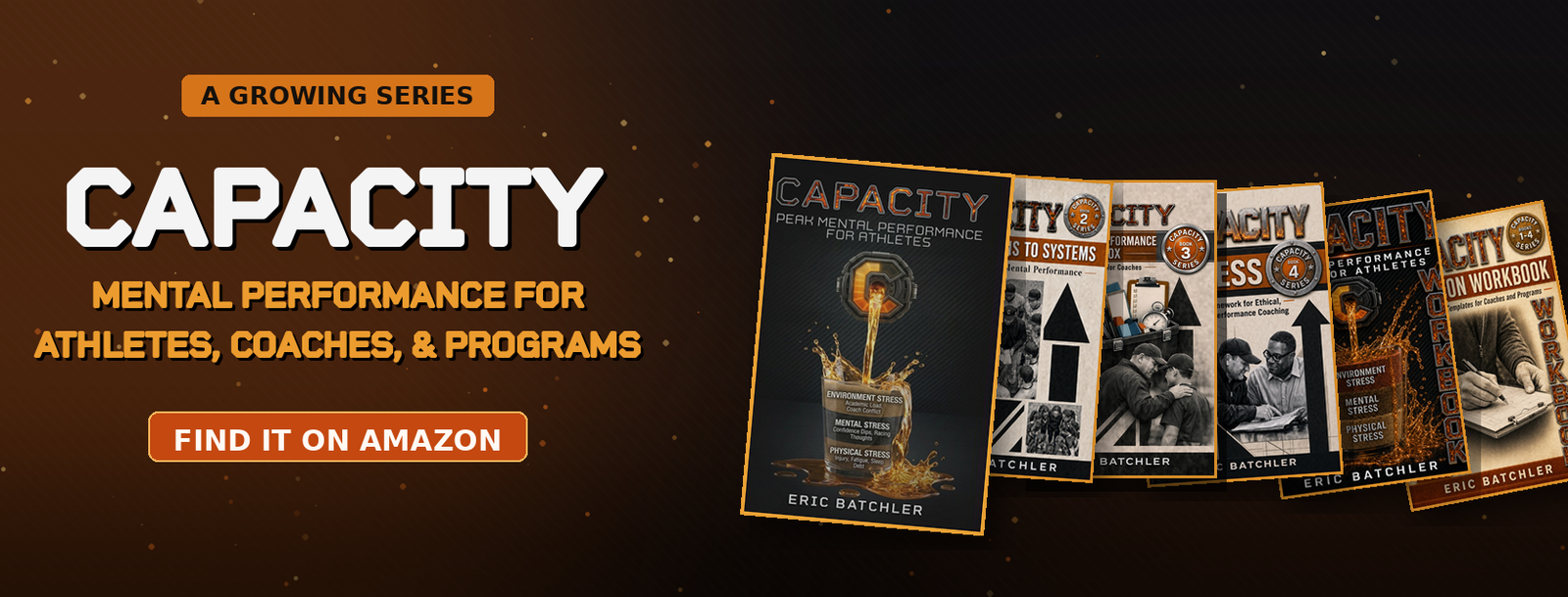 banner featuring all four core Capacity books and 2 workbooks
